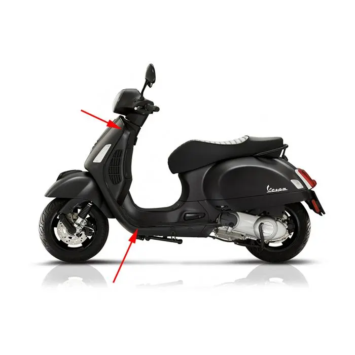 Piaggio অরিজিনাল ডেকোরেটিভ স্ট্রিপ বাম GTS 125cc / 300 euro4 >2018 কালো 1b005779