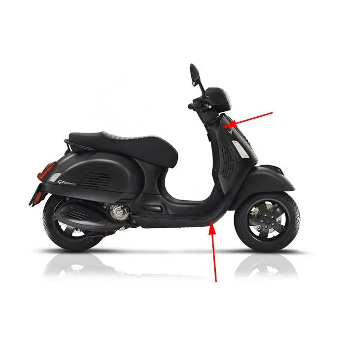 Zierstreifen Piaggio Original rechts GTS 125cc GTS 300 Euro 4 schwarz 1B005780