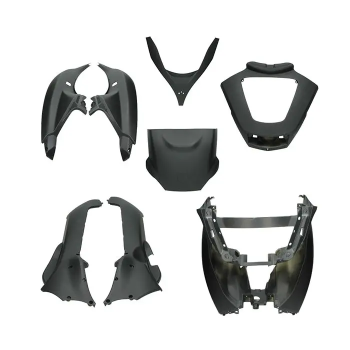 Kelongsong MP3 400/500cc hitam matte 8 bagian — (sans marque), Kelengkapan/Plastik
