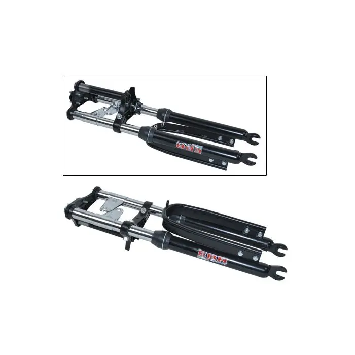 Gabel EBR kurz breit verstärkt + Stabilisator komplett schwarz Puch Maxi 445
