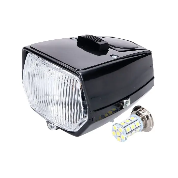 DMP swiveling headlight with black switch puch maxi