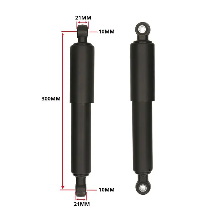 Jeu d'amortisseurs DMP sur mesure 300 mm noir mat Camino, Citta, Tomos, Puch Maxi
