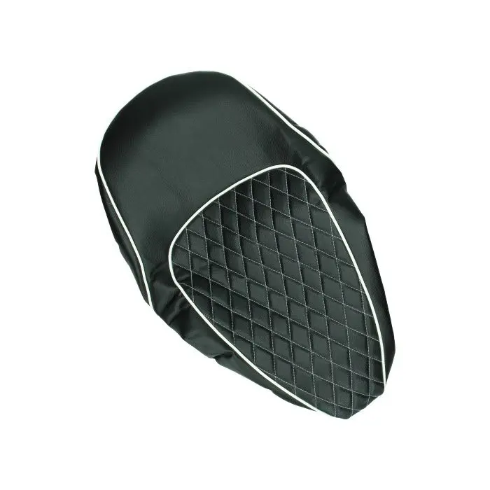 Regia Chesterfield ホワイトパイピング付ブラックシートカバー Vespa LX