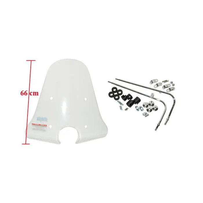 Pare-brise Piaggio original élevé + ensemble de fermeture 66cm lxv 624845