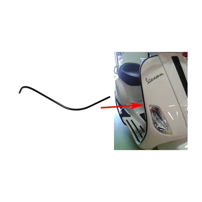 ডেকোরেটিভ লেগ শিল্ড স্ট্রিপ বাম কালো ভেসপা LXV/LX/S
