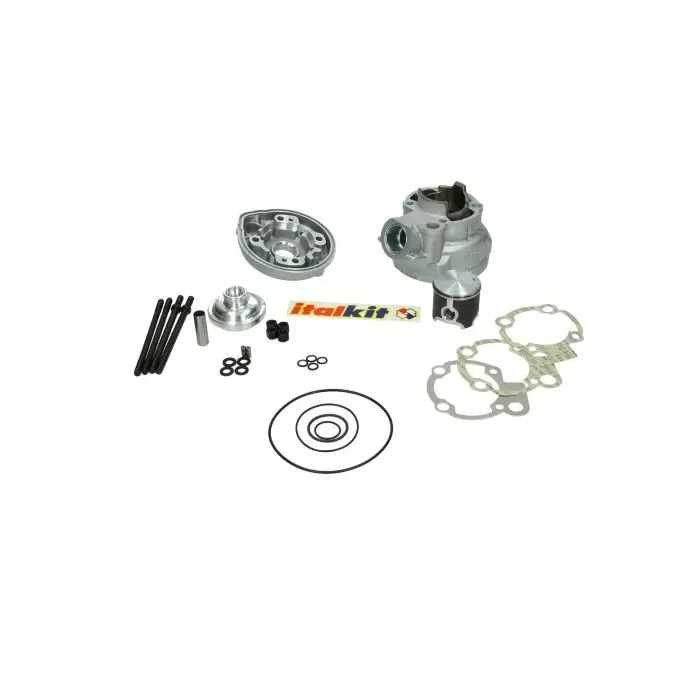 Zylinder mit Zylinderkopf Italkit Aluminium Nikasil Gilardoni 74 cc Minarelli AM6 CK.44.761.GR2