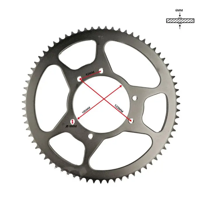 Kettenrad DMP 71Z dt50r, dt50sm, furia, ryz, senda, smx, xsm, xtm — Ansicht 3