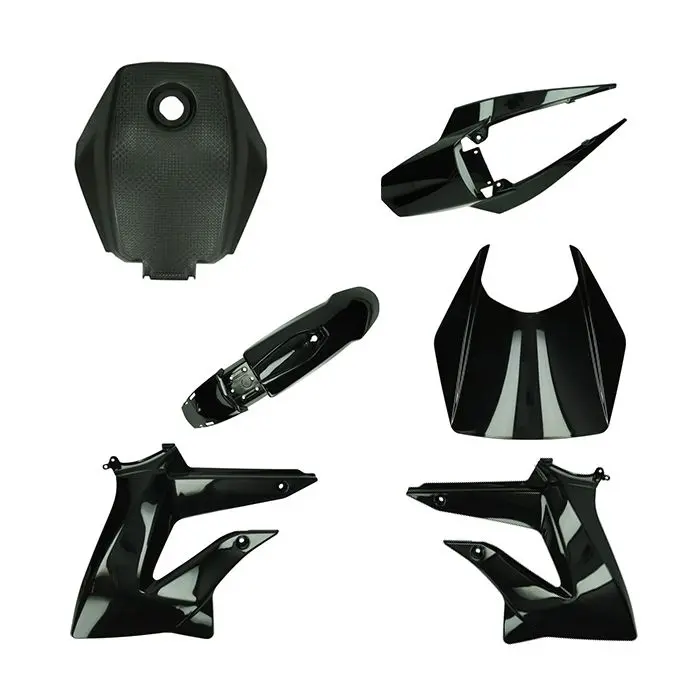 Hochglanz schwarze Verkleidung 6-teilig Gilera RCR / SMT / Senda