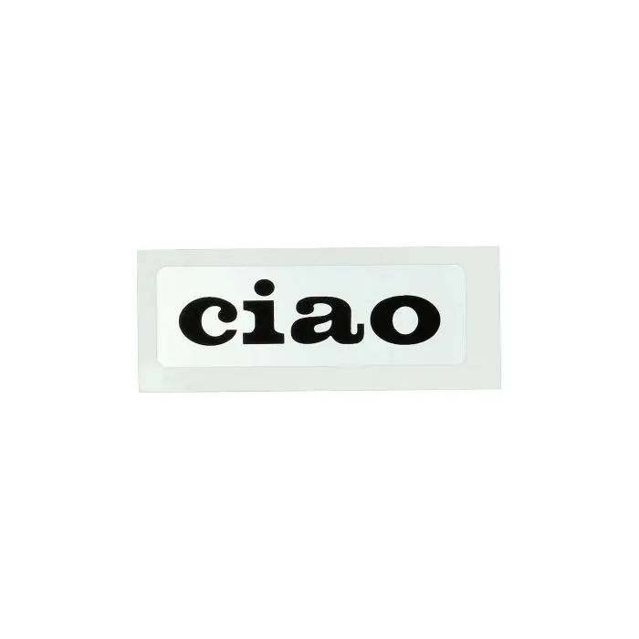 ملصق Vespa Mot Ciao فضي/أسود