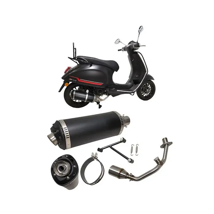 Uitlaatdemper Power1 Euro 4 EVO-1 zwart Primavera, Sprint, Zip 4T