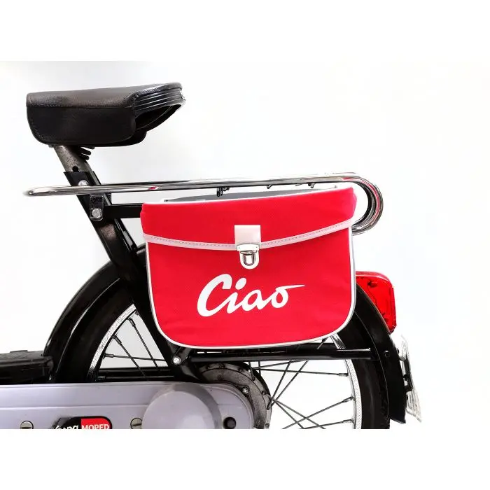 Sivulaukku Moto-Nostra punainen/harmaa ciao — näkymä 2