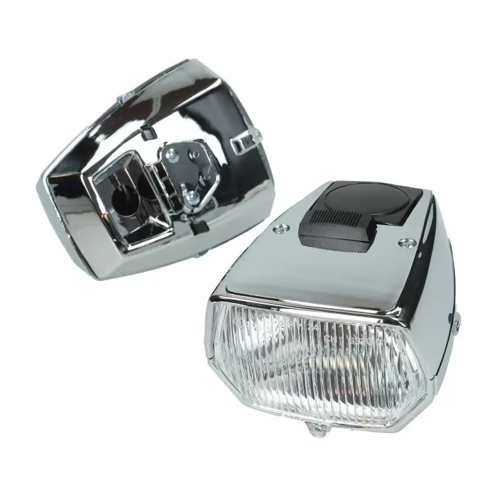 DMP Headlight with Square Chrome Switch Puch Maxi