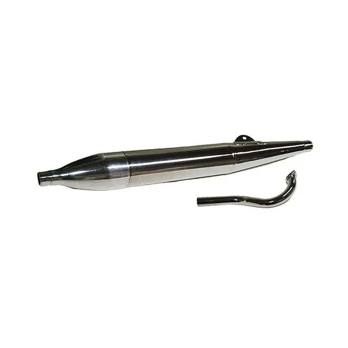 Silencieux échappement courbure cigare 28 mm chrome Puch Maxi