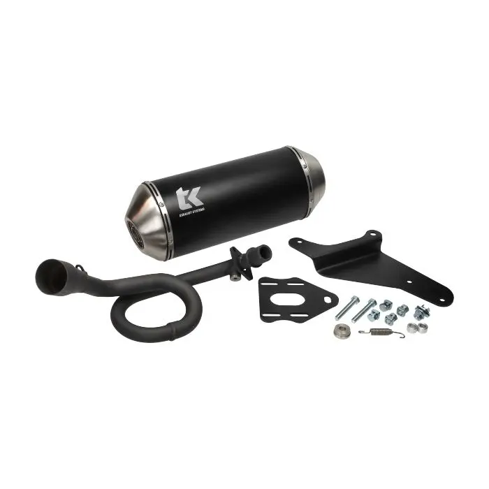 Schalldämpfer Turbokit oval euro-5 schwarz/alu Zip 4T 3V