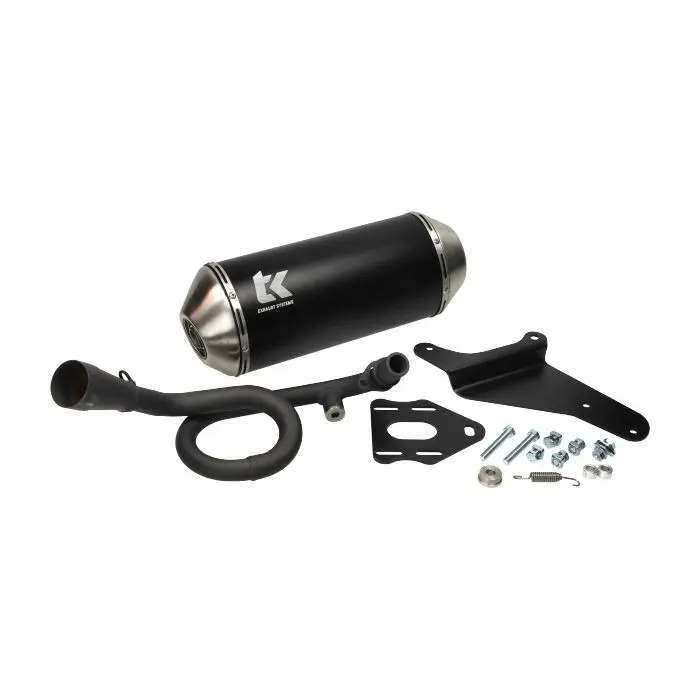 Silencieux Turbokit ovale Euro 4 Gmax noir/alu Zip 4T 3V