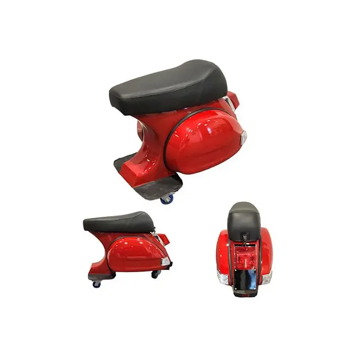 Tabouret vespa PK50 rouge/noir