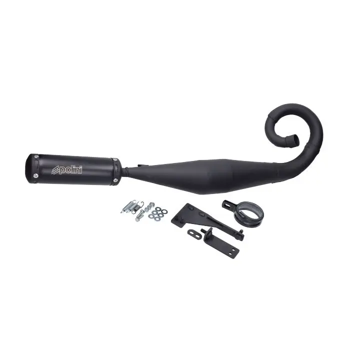 Schalldämpfer Polini Auspuff Rennsport schwarz Boxer Bravo Ciao Grillo Si 200.0425 — Ansicht 2