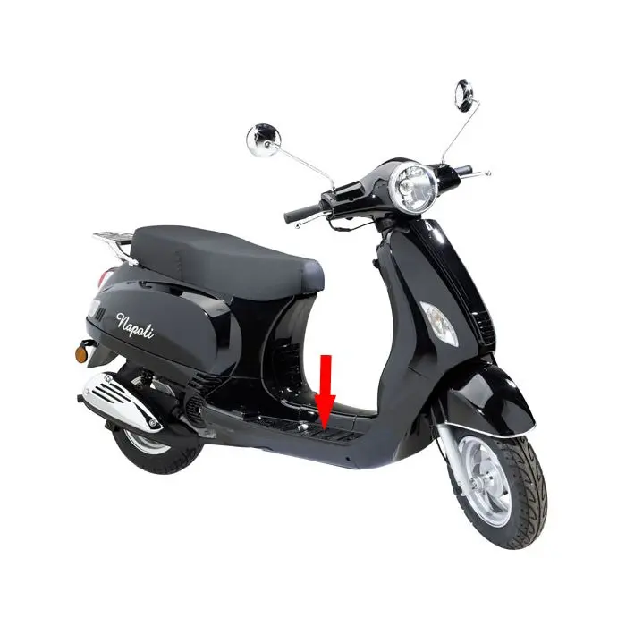 Marche-pied noir brillant BTC Riva, gts toscana, chine lx/napoli, vx50