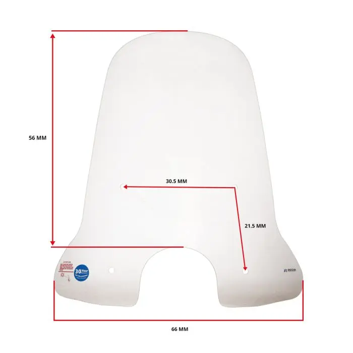 Regia ونڈ اسکرین ہائی ماؤنٹنگ کٹ کے ساتھ (یورپی یونین میں تیار) agm swan/ riva2/tres 72cm صاف btc, BTC Milano, turbho RP-50