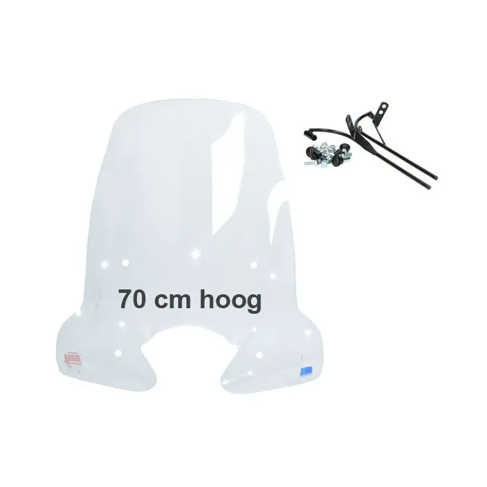Para-brisa Regia 16 polegadas 70 cm claro com kit de montagem elevado Symphony St