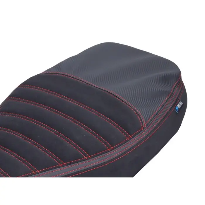 Sitzbankbezug Regia Streifen Alcantara Sport Vespa schwarz/rot GTS 125 cc / 250 cc / 300 cc (Euro 4)