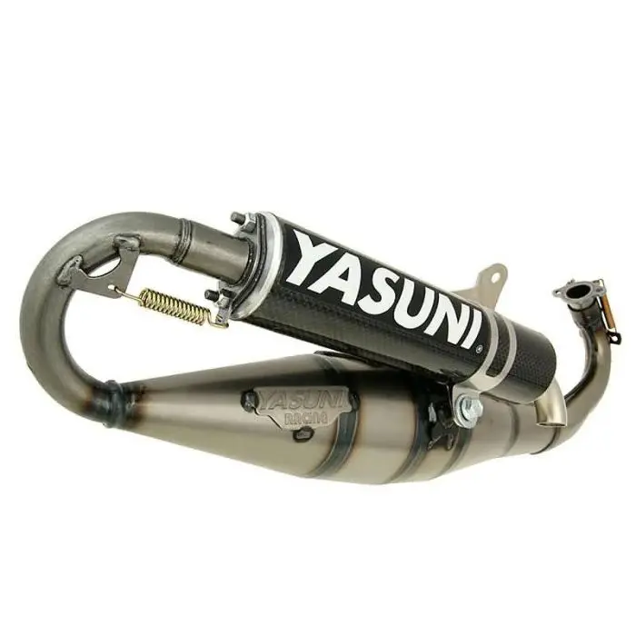 Silencieux Yasuni Carrera C16 transparent/carbone Piaggio 2T TUB423C