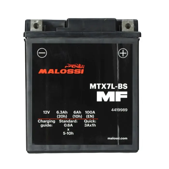 مالوسی بیٹری mtx7l-bs/ytx7l-bs MTX7L-BS MF اپریلیا، ڈربی، ہونڈا، پیاگیو، ویسپا 4419989