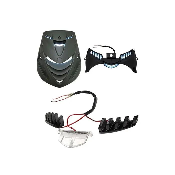 LED-Beleuchtung Power1 Frontscheibe darüber Elektronik-Etikett rauch->transparent In 3 Teilen zip sp, zip2000