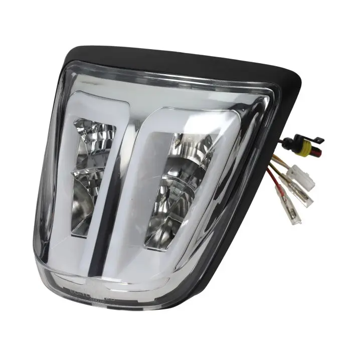 Feu arrière Power1 dirigé tube transparent/noir mat homologation E Primavera Sprint