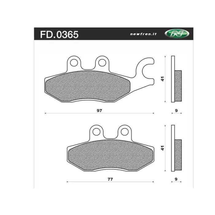 Plaquette de frein Newfren Beverly 350, Medley 125, MP3, MP3 300cc, X10, X9 250cc