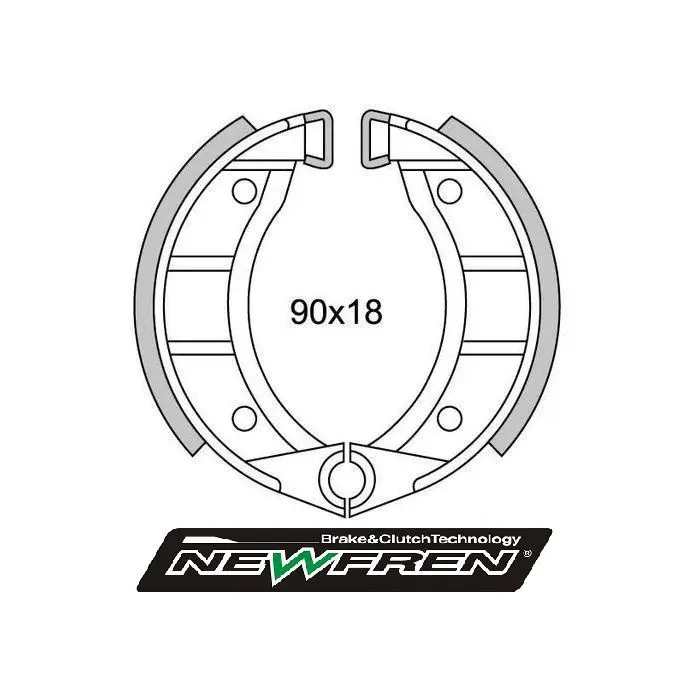 Mâchoire de frein Newfren pour Piaggio Ciao, Bravo, Boxer avant diamètre 90x18 mm (GF0151)