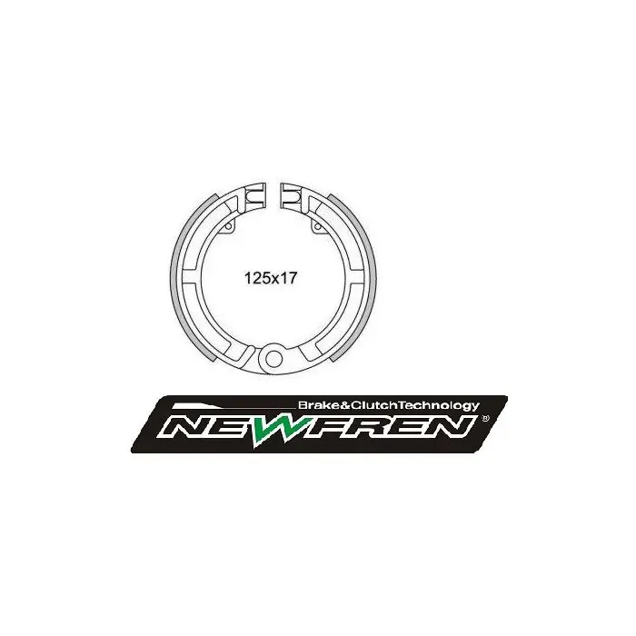 Bremsbacke Newfren Piaggio 50 Ape, 125 Vespa 1958-1972 vorne Durchmesser 125x17 mm (GF0162)