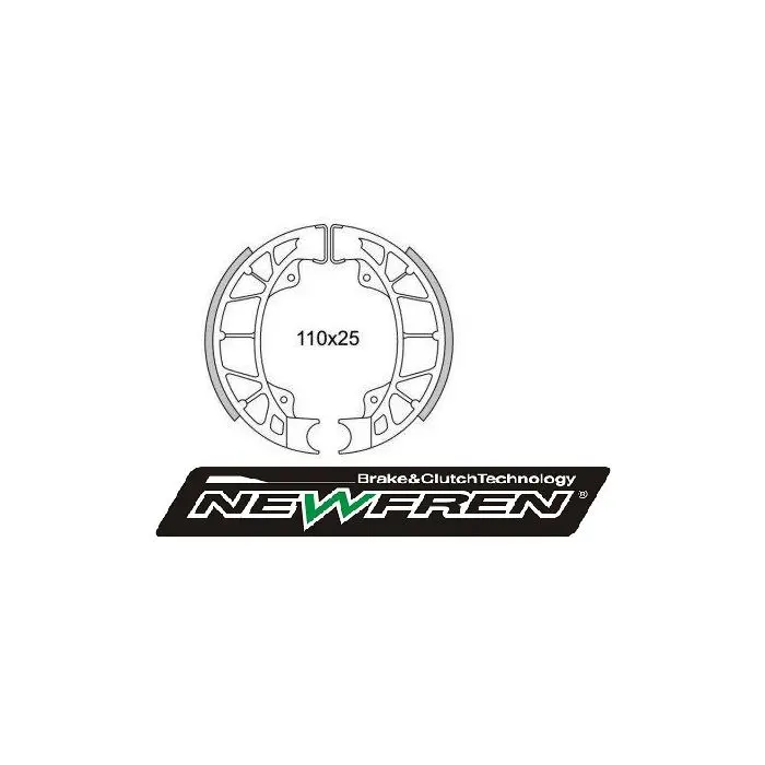 ব্রেক শু স্কুট Newfren Piaggio 50 zip 1995+1999 রিয়ার, vespa ET2 রিয়ার, vespa ET4 রিয়ার, vespa LX 2T-4T রিয়ার - gilera 50 runner রিয়ার ব্যাস 110X25 MM (GF0261)