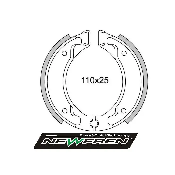 Mâchoire de frein Newfren MBK Booster 50 Yamaha BWS 50 110x25 mm (GF1187)