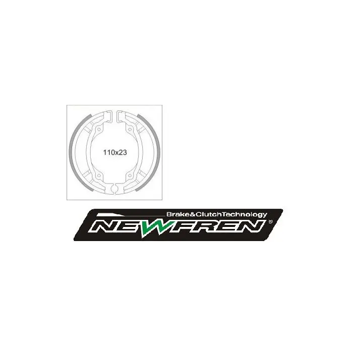 Bremsbacke Newfren für PGO 50 Big-Max 1994-2002 und TGB 50 303-R-Hawk 110x23 mm