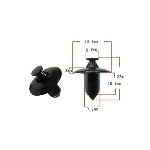 Rivet plastique RMS Suzuki 09409-07333-000 / Kymco 00162154