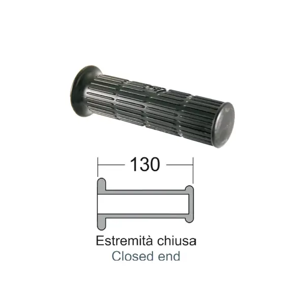 Revêtement de poignée adaptable Piaggio Vespa PX 125-150-200 noir diamètre 24 mm (paire)