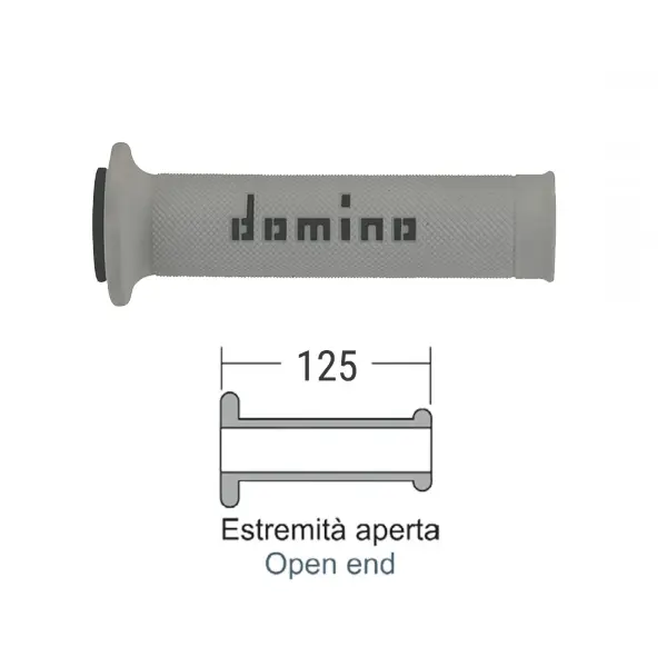 Domino A010 käepideme kumm hall/must läbimõõt 22 mm pikkus 125 mm avatud — 4. vaade