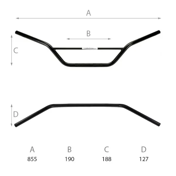 Domino Lenker Stahl schwarz 22 mm Enduro