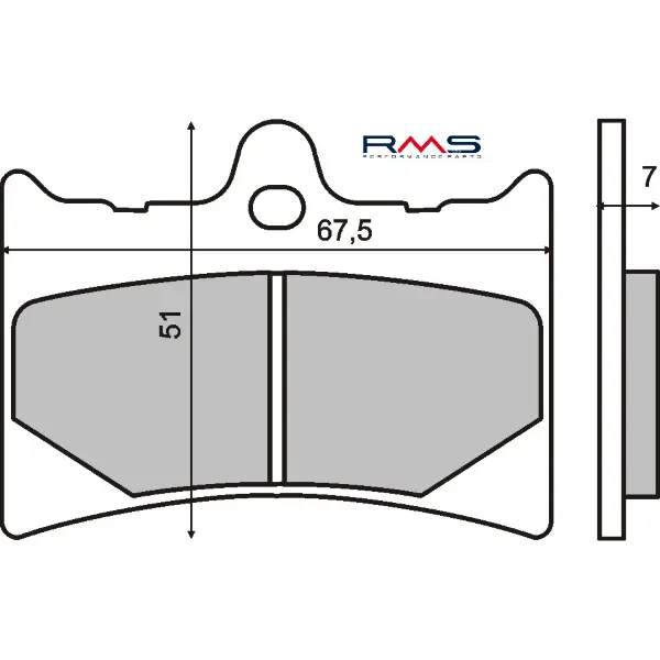 RMS 아프릴리아 RS 125cc 오가닉 브레이크 패드