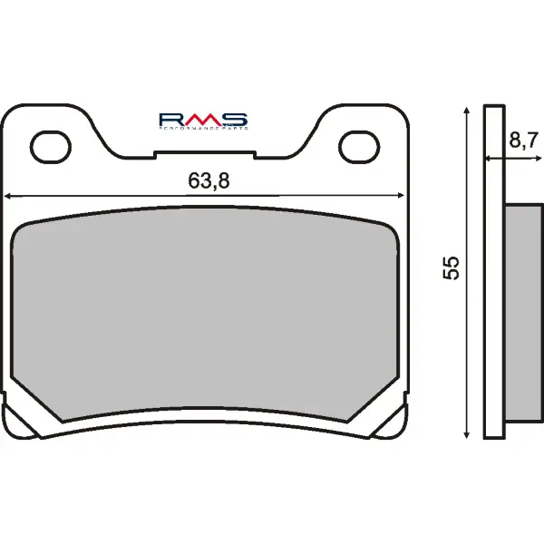 RMS Yamaha XJR 오가닉 브레이크 패드