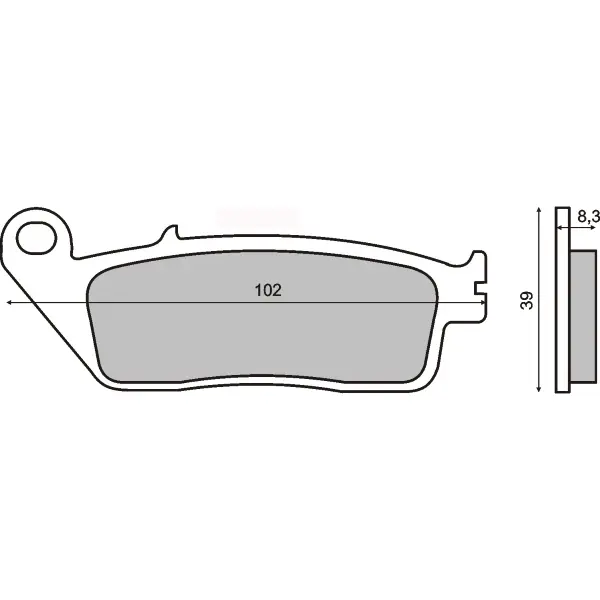 RMS 신터테크 소결 브레이크 패드 혼다 CBR 250R