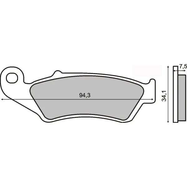 신터-테크 RMS 혼다 CR 125-250 cc 소결 브레이크 패드