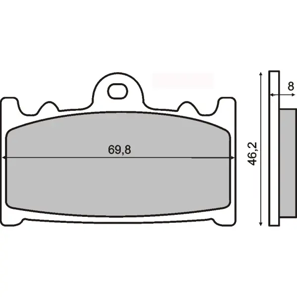 Gesinterte Bremsbeläge Sinter-Tech RMS Suzuki Cobra 250cc