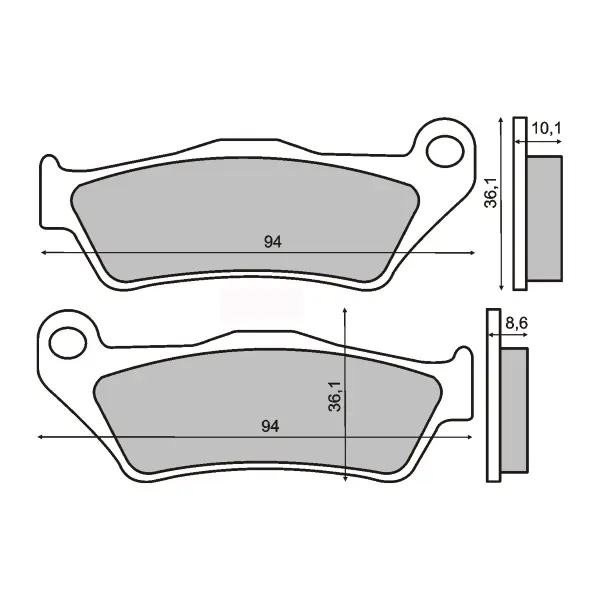 Plaquettes de frein frittées Sinter-Tech RMS pour BMW R850C