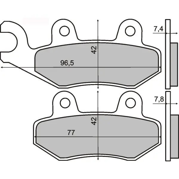 소결(Sinter-Tech) 브레이크 패드 RMS Peugeot LXR 125 cc