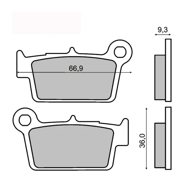 Plaquettes de Frein Organiques RMS Yamaha YZ 125cc