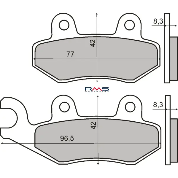 آر ایم ایس آرگینک بریک پیڈز Peugeot Geopolis 125cc/Satelis 125-250cc