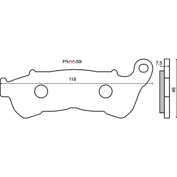 RMS 혼다 Sh 300cc 오가닉 브레이크 패드