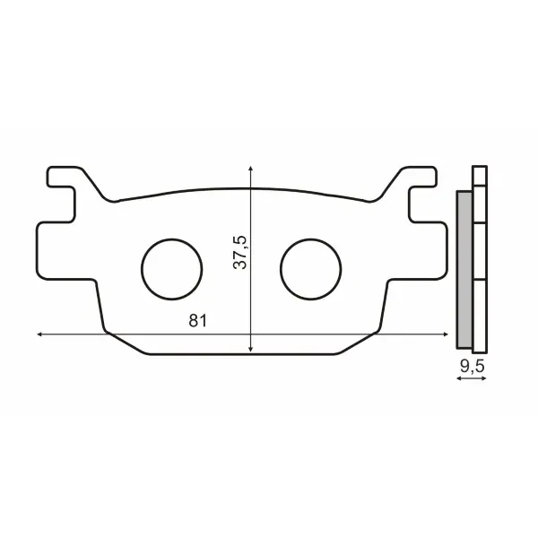 Спирателни накладки органични RMS Honda Sh 300cc